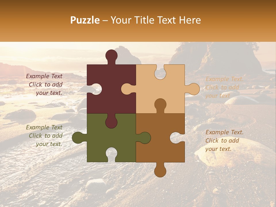 Stones On The Seashore PowerPoint Template