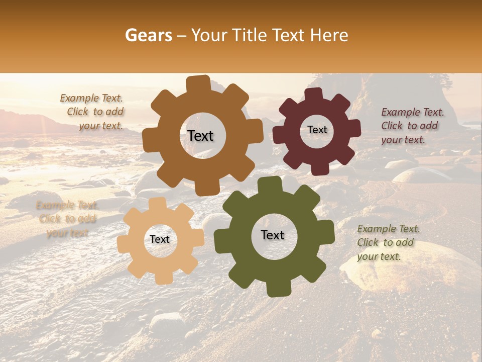 Stones On The Seashore PowerPoint Template