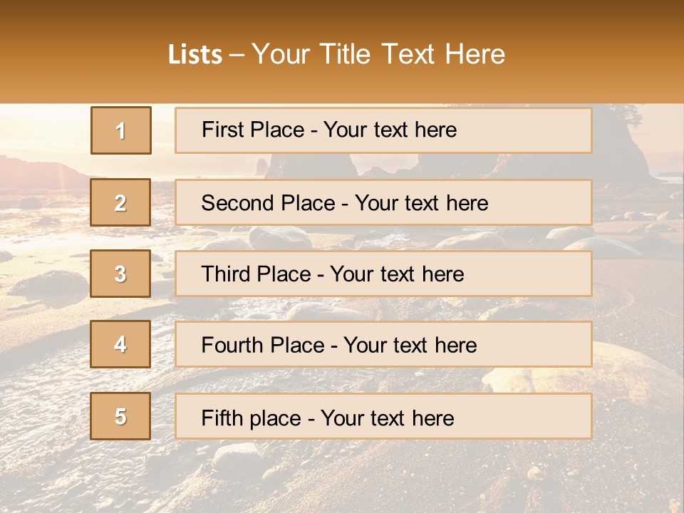 Stones On The Seashore PowerPoint Template