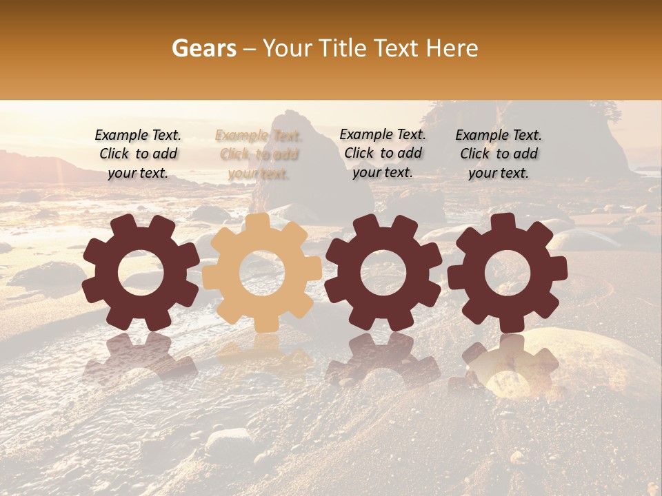 Stones On The Seashore PowerPoint Template