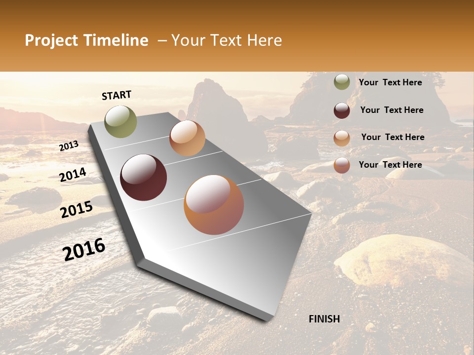 Stones On The Seashore PowerPoint Template