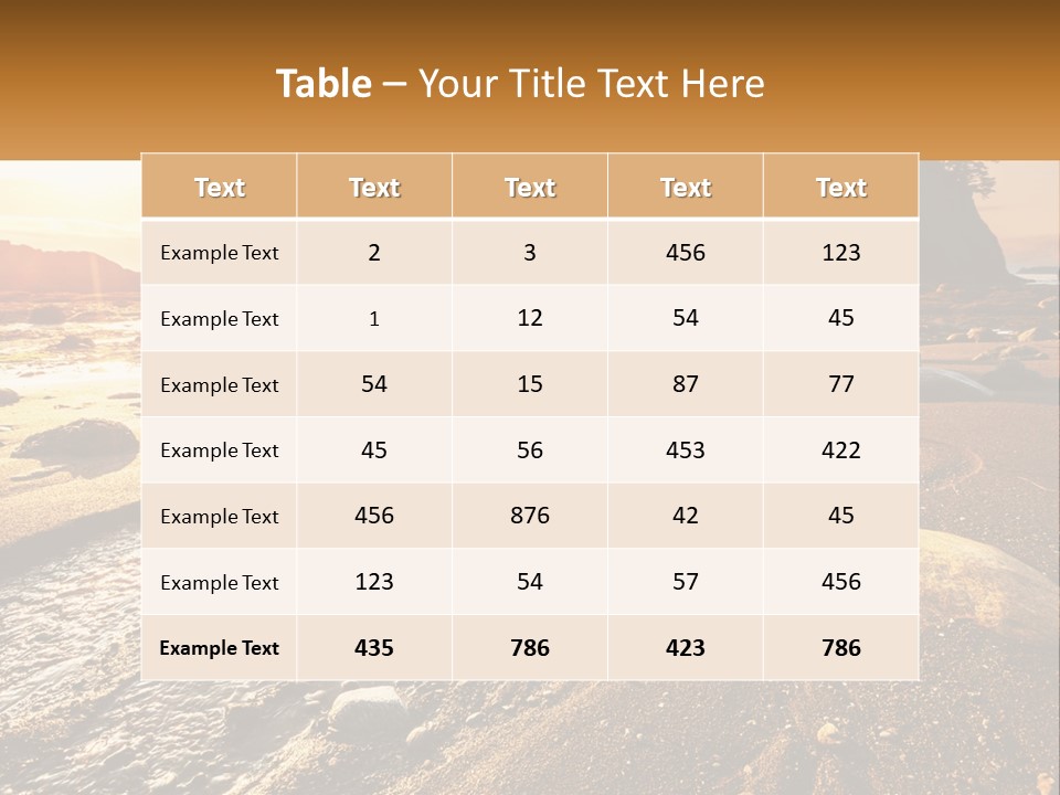 Stones On The Seashore PowerPoint Template