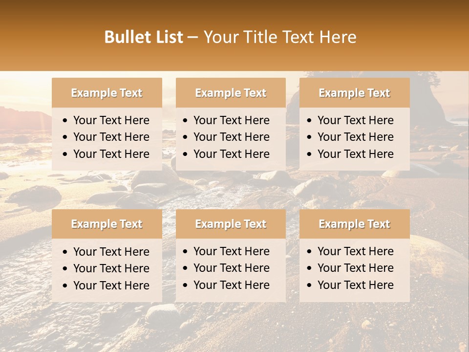 Stones On The Seashore PowerPoint Template