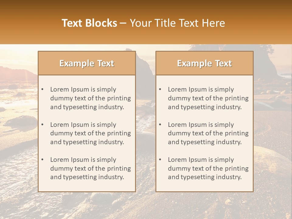 Stones On The Seashore PowerPoint Template