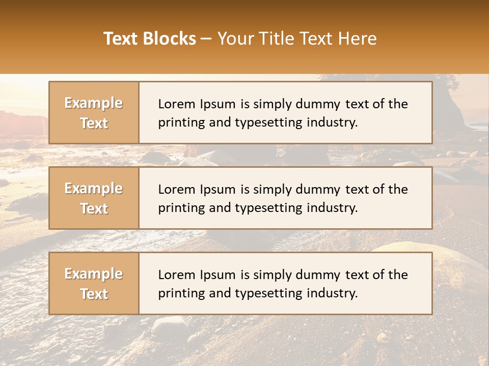 Stones On The Seashore PowerPoint Template