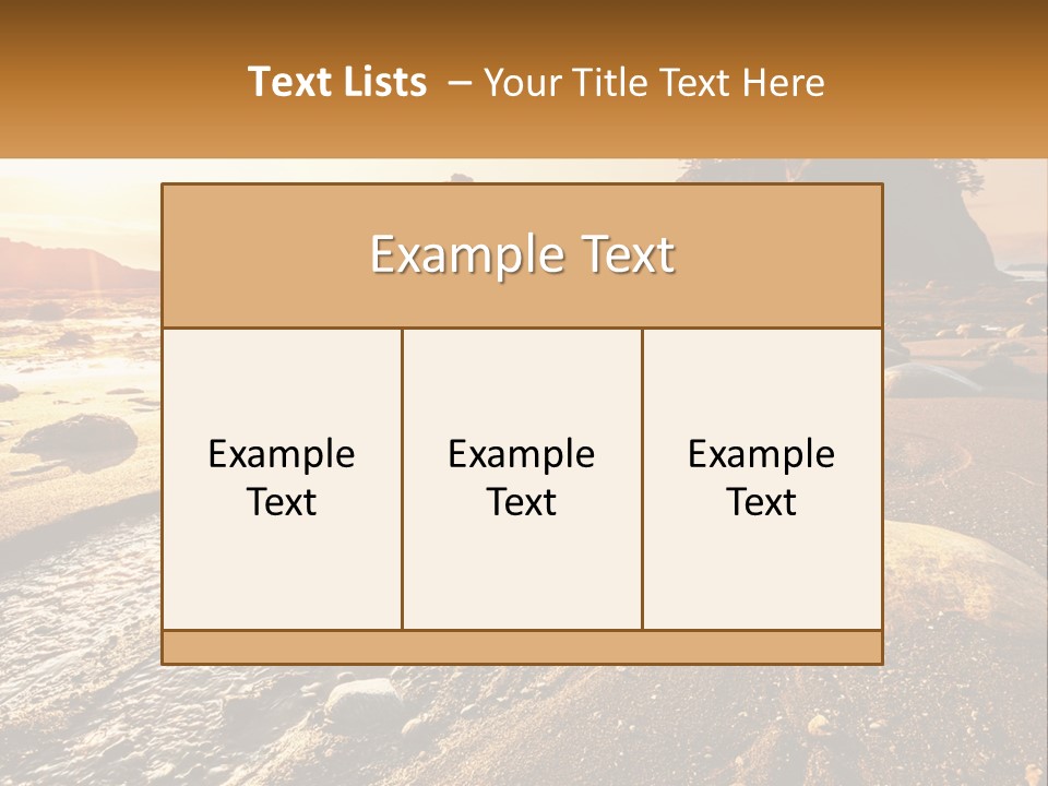 Stones On The Seashore PowerPoint Template