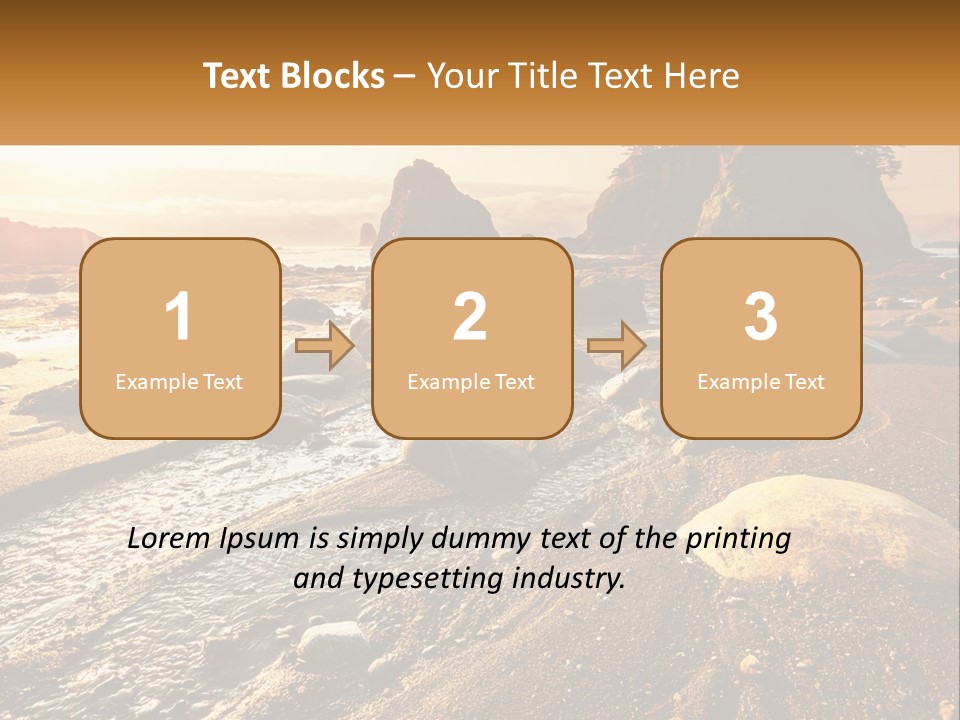 Stones On The Seashore PowerPoint Template