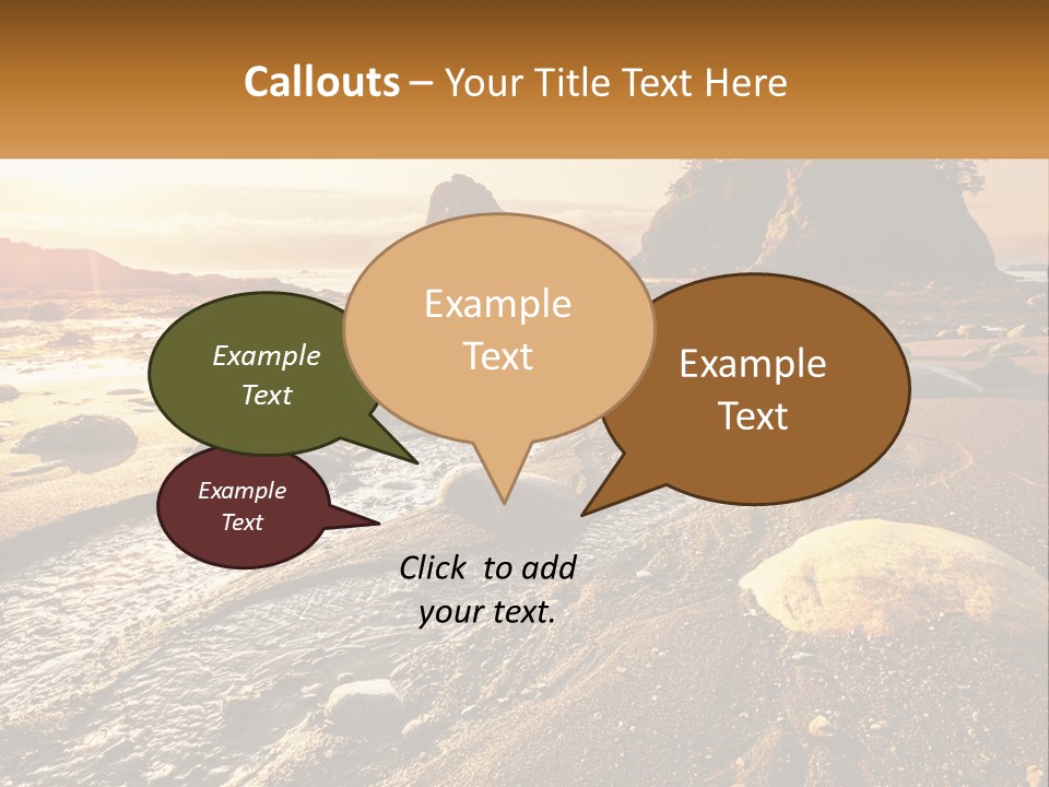 Stones On The Seashore PowerPoint Template