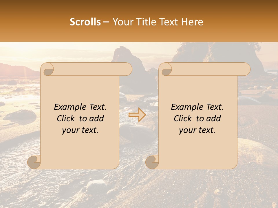 Stones On The Seashore PowerPoint Template