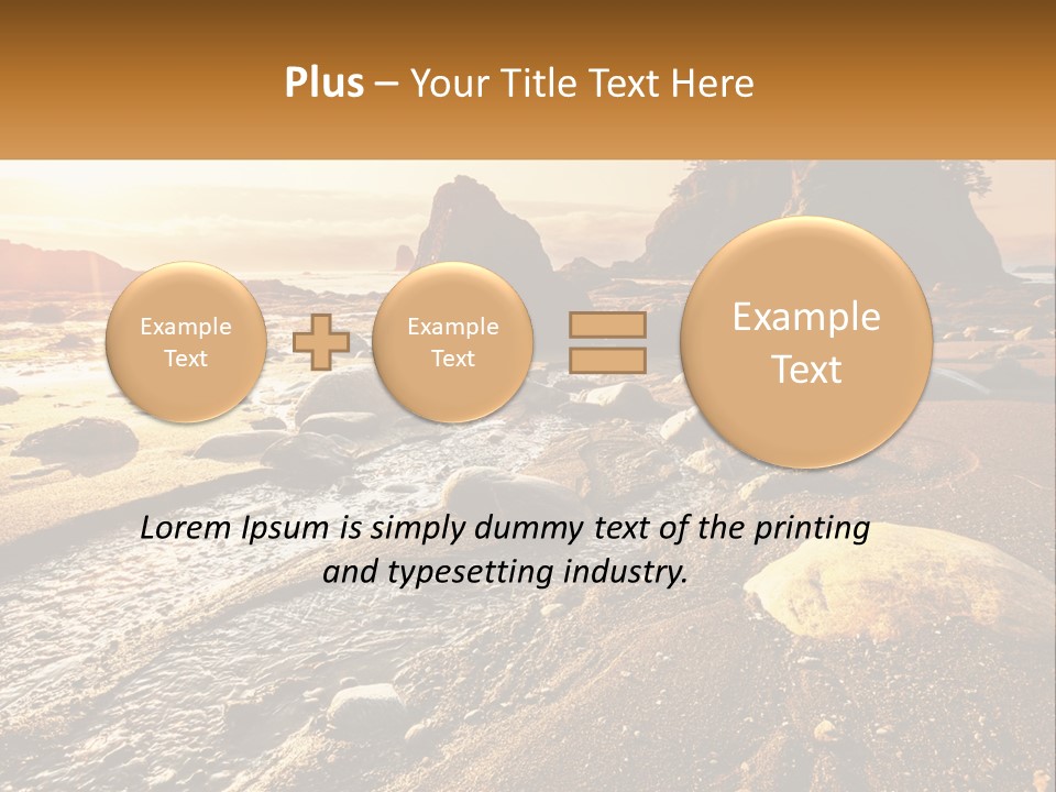 Stones On The Seashore PowerPoint Template