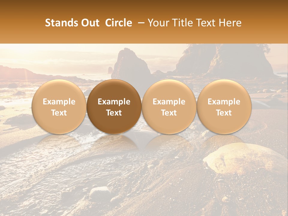 Stones On The Seashore PowerPoint Template