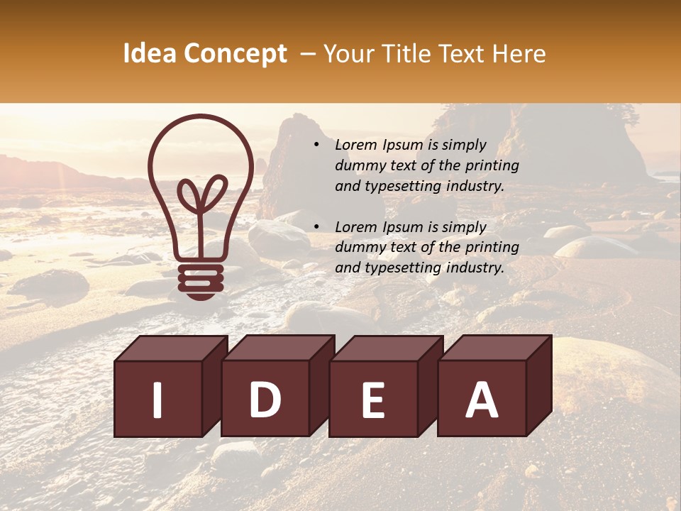 Stones On The Seashore PowerPoint Template