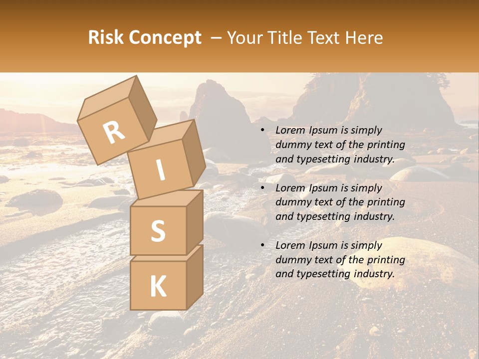 Stones On The Seashore PowerPoint Template