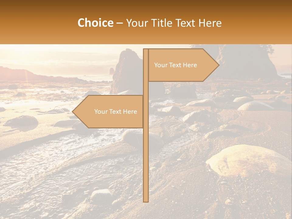 Stones On The Seashore PowerPoint Template