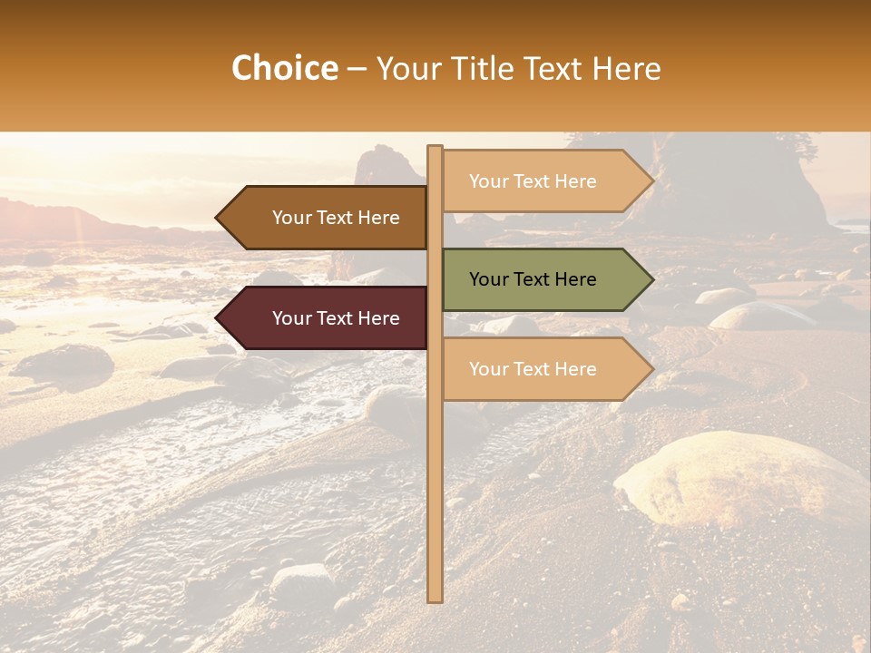 Stones On The Seashore PowerPoint Template