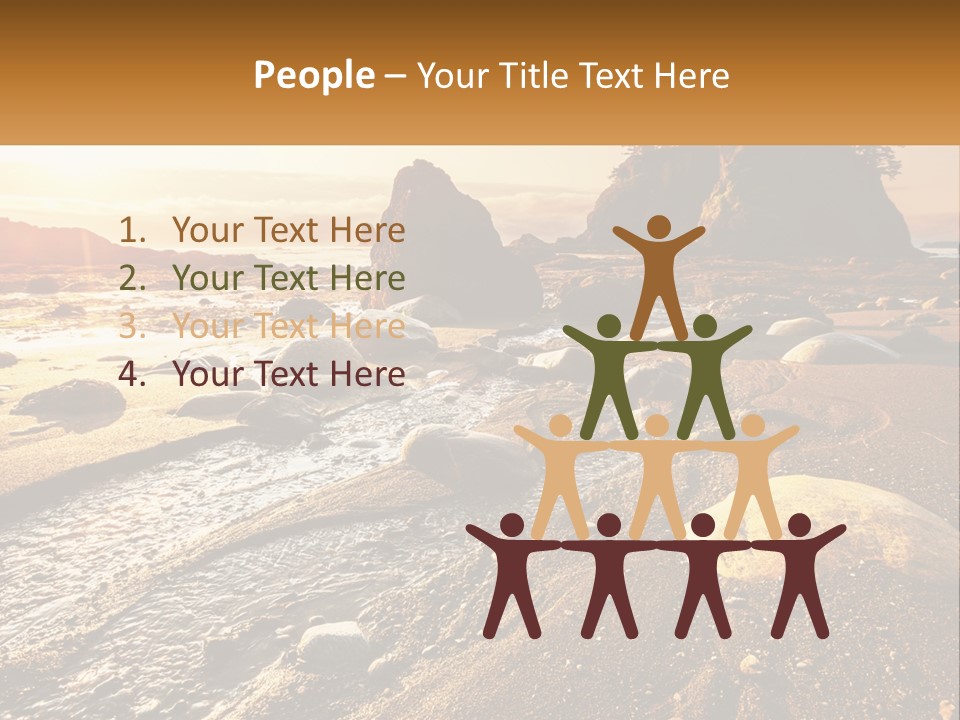 Stones On The Seashore PowerPoint Template