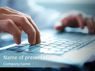 Type Text On The Keyboard PowerPoint Template