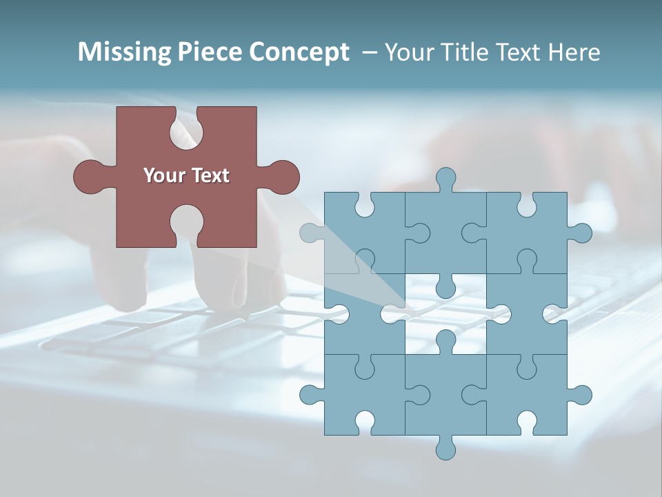 Type Text On The Keyboard PowerPoint Template