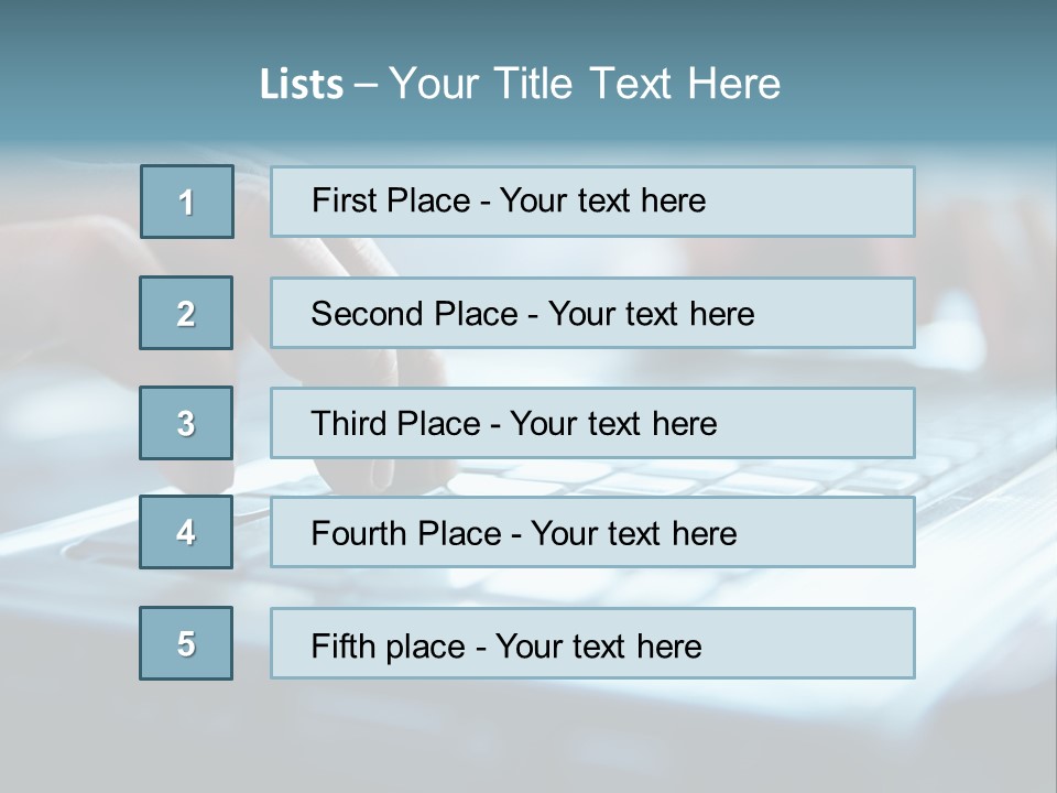 Type Text On The Keyboard PowerPoint Template