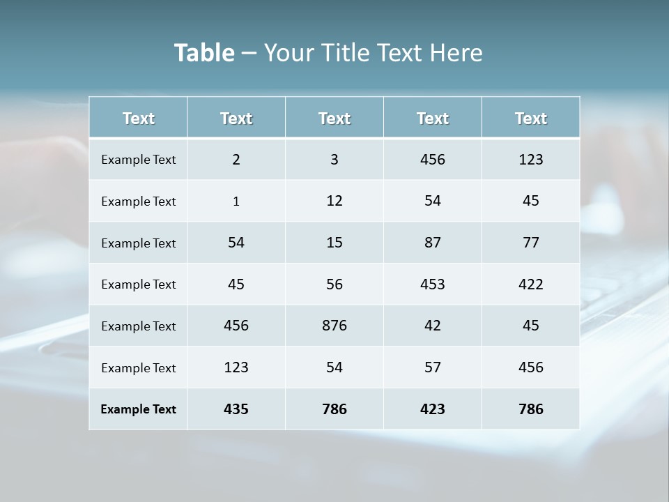 Type Text On The Keyboard PowerPoint Template