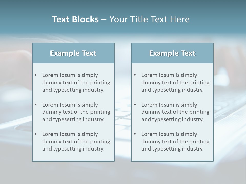 Type Text On The Keyboard PowerPoint Template