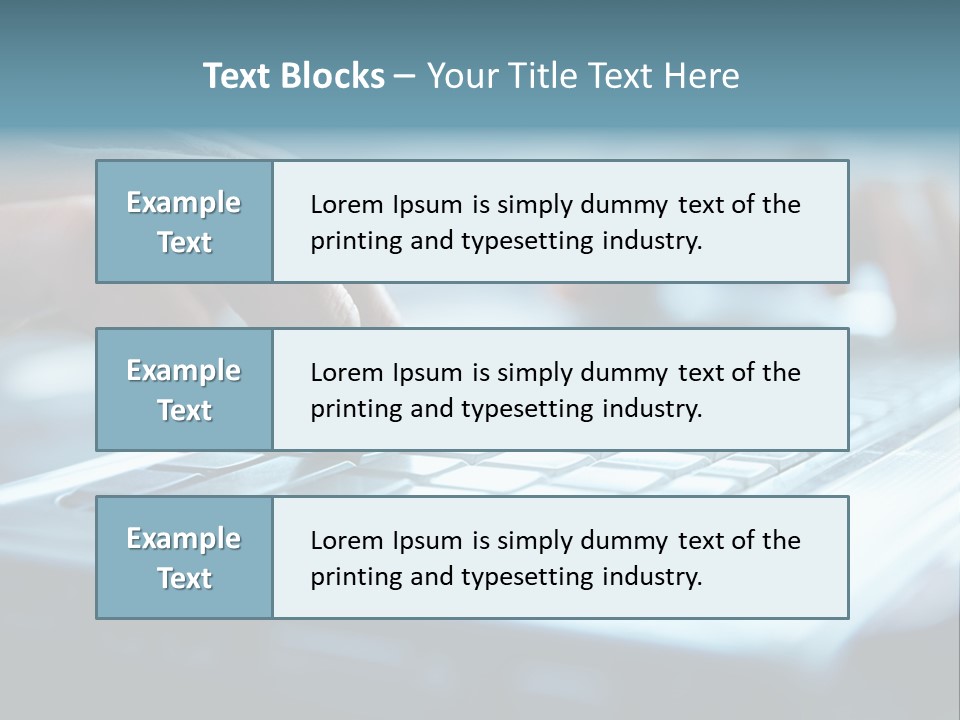 Type Text On The Keyboard PowerPoint Template