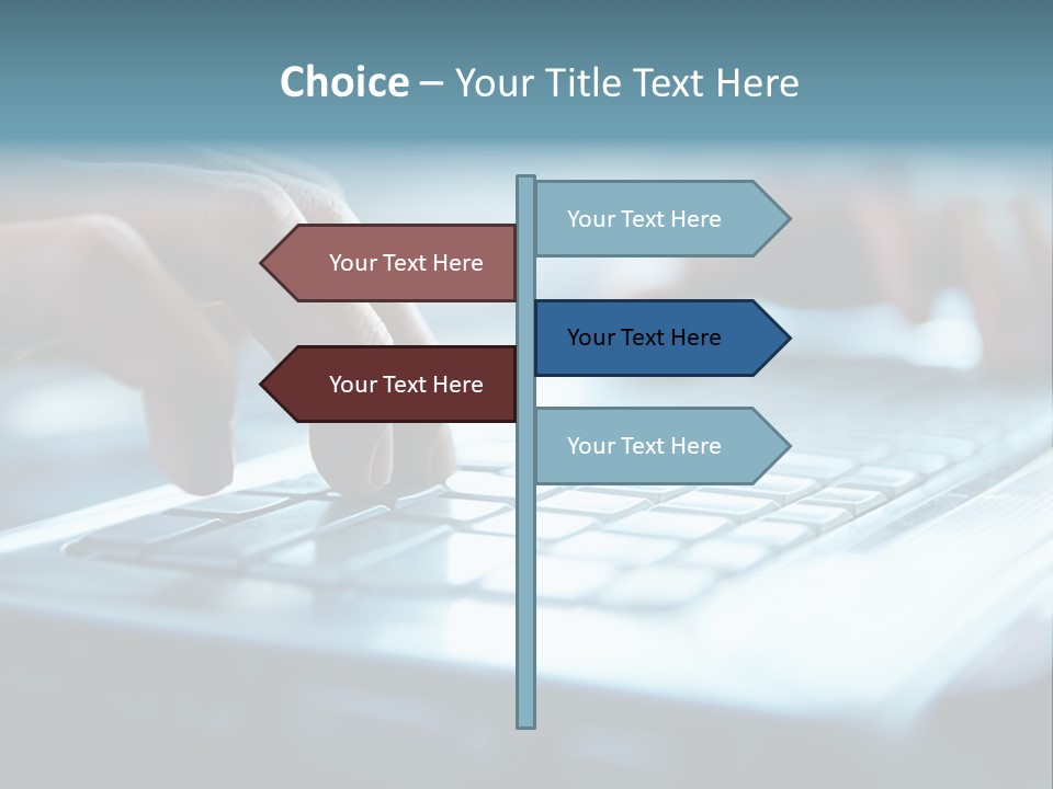Type Text On The Keyboard PowerPoint Template