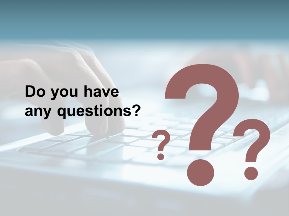 Type Text On The Keyboard PowerPoint Template