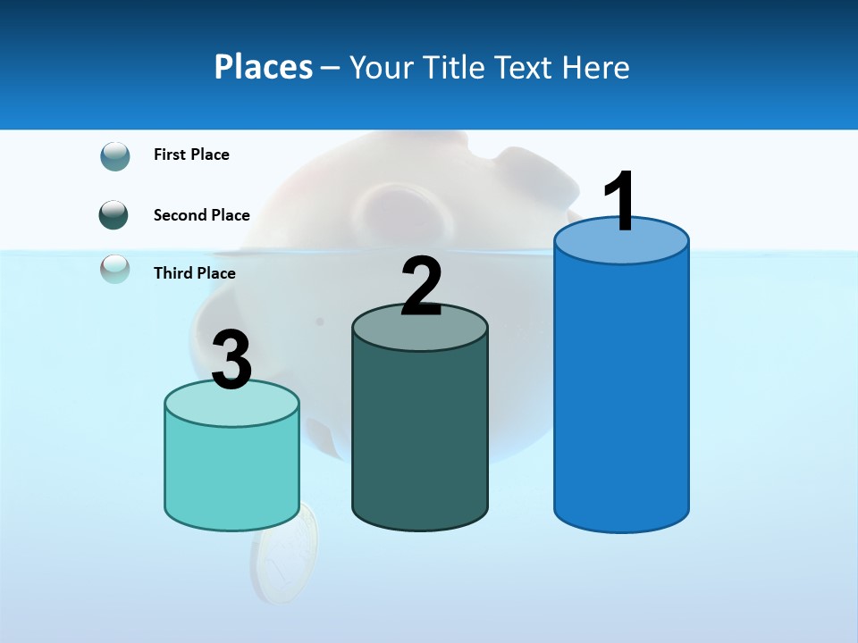 Piggy Bank Sinks In Water PowerPoint Template