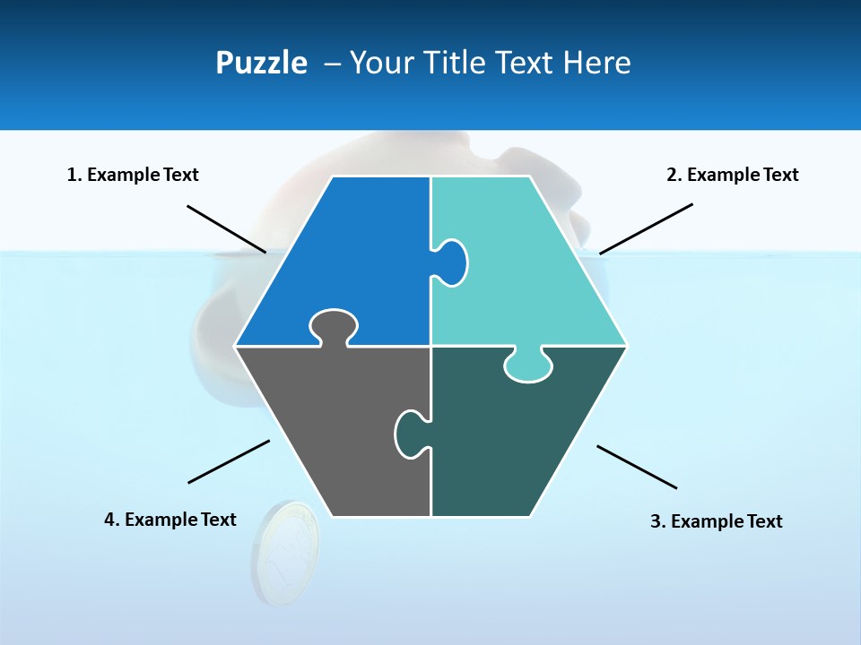 Piggy Bank Sinks In Water PowerPoint Template