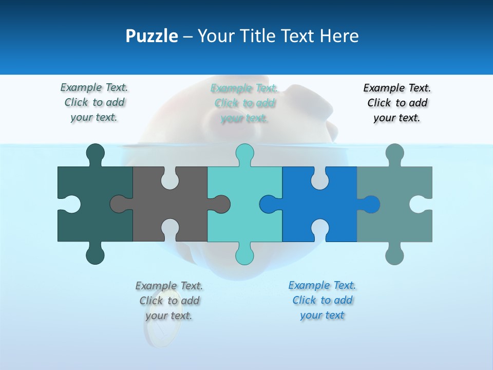 Piggy Bank Sinks In Water PowerPoint Template