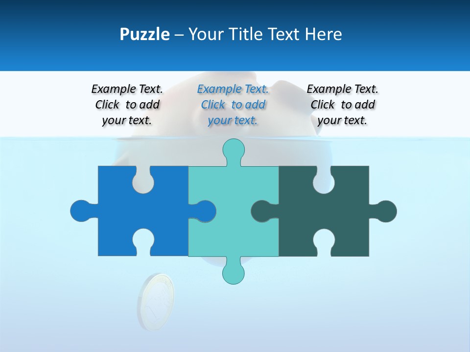 Piggy Bank Sinks In Water PowerPoint Template