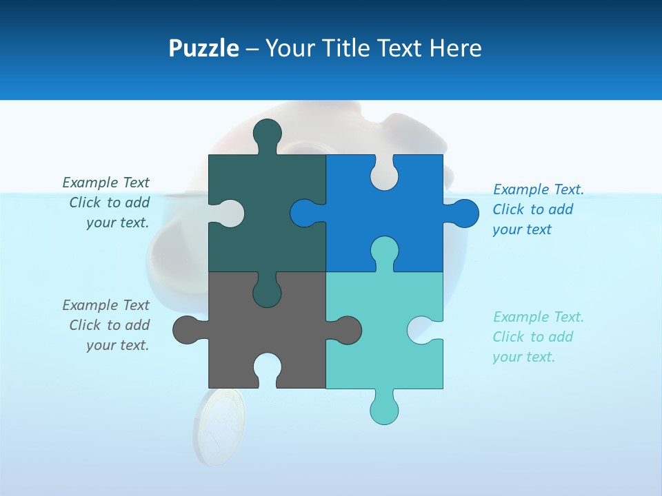 Piggy Bank Sinks In Water PowerPoint Template