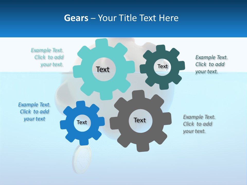 Piggy Bank Sinks In Water PowerPoint Template