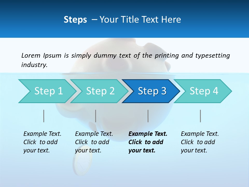 Piggy Bank Sinks In Water PowerPoint Template