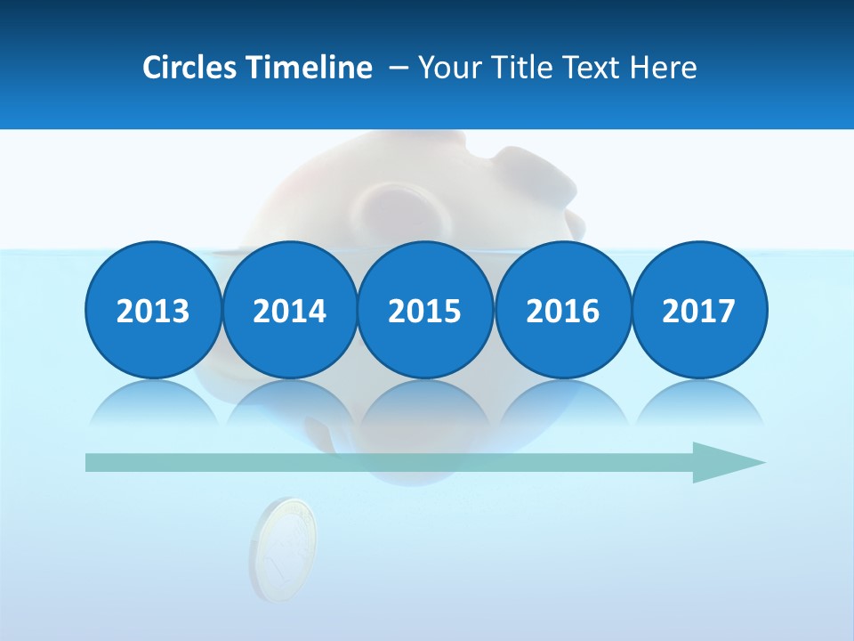 Piggy Bank Sinks In Water PowerPoint Template