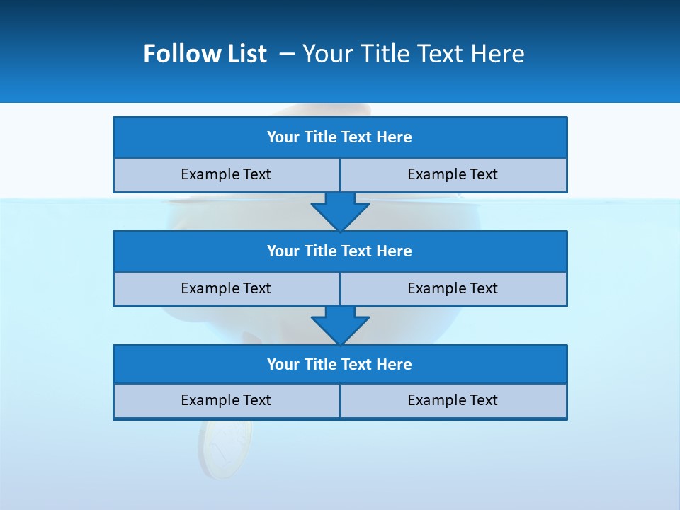 Piggy Bank Sinks In Water PowerPoint Template
