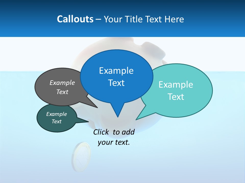 Piggy Bank Sinks In Water PowerPoint Template