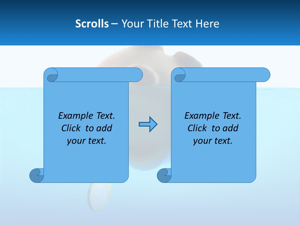 Piggy Bank Sinks In Water PowerPoint Template