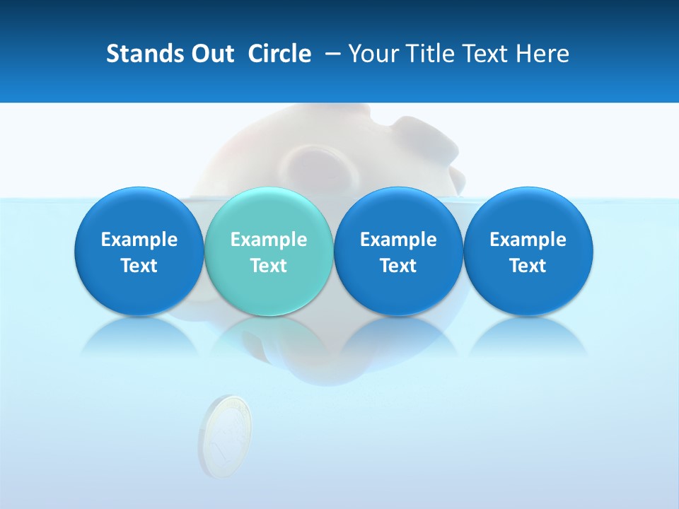 Piggy Bank Sinks In Water PowerPoint Template