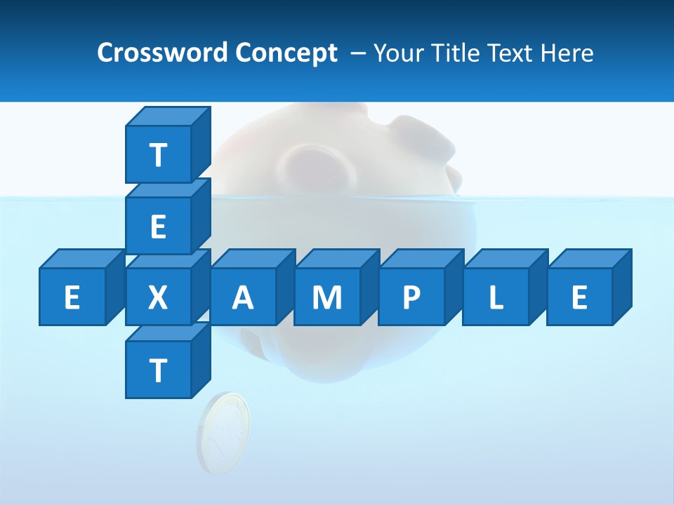 Piggy Bank Sinks In Water PowerPoint Template