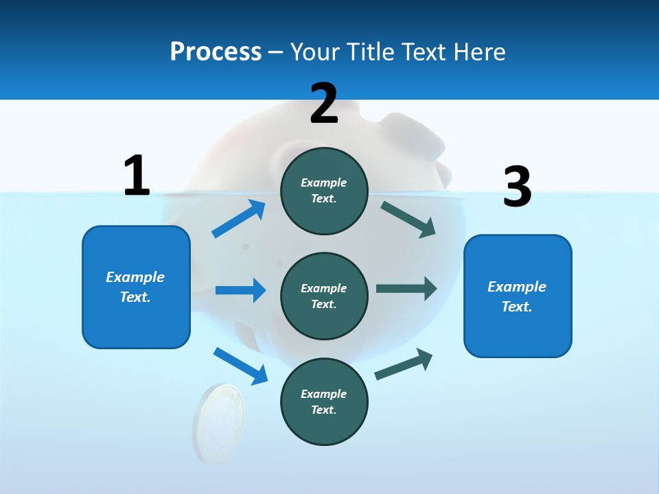Piggy Bank Sinks In Water PowerPoint Template