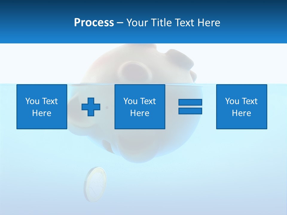 Piggy Bank Sinks In Water PowerPoint Template