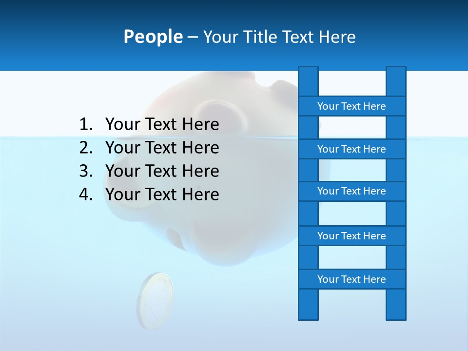 Piggy Bank Sinks In Water PowerPoint Template
