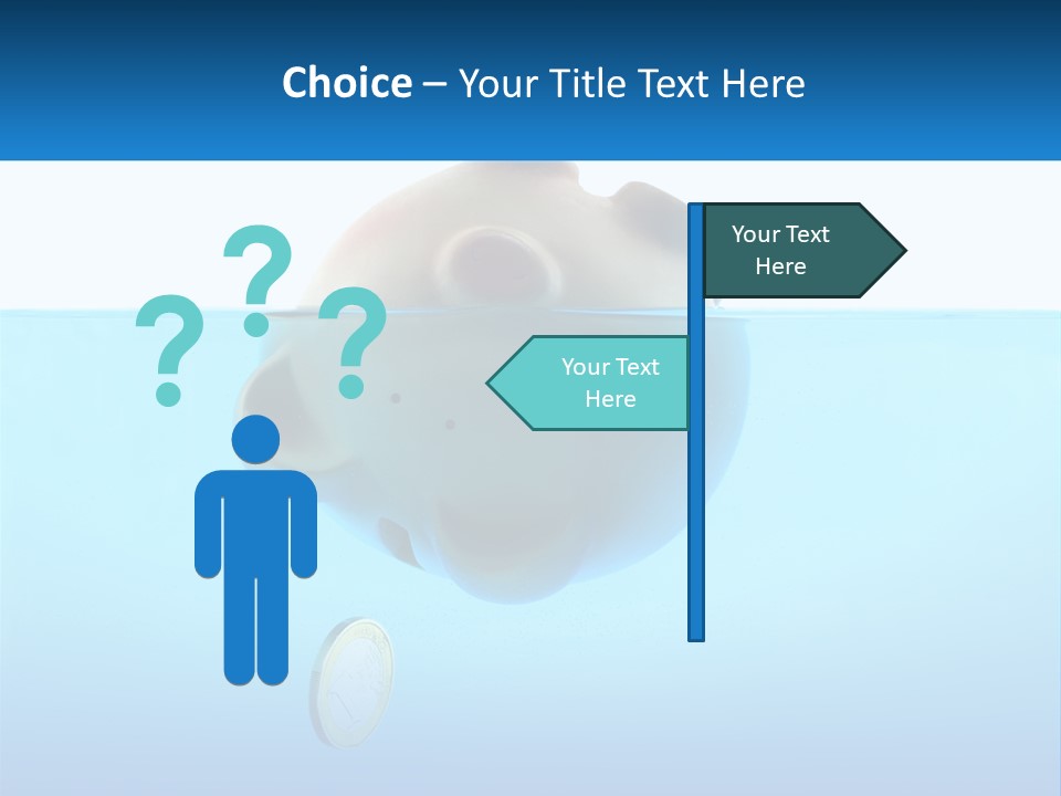 Piggy Bank Sinks In Water PowerPoint Template