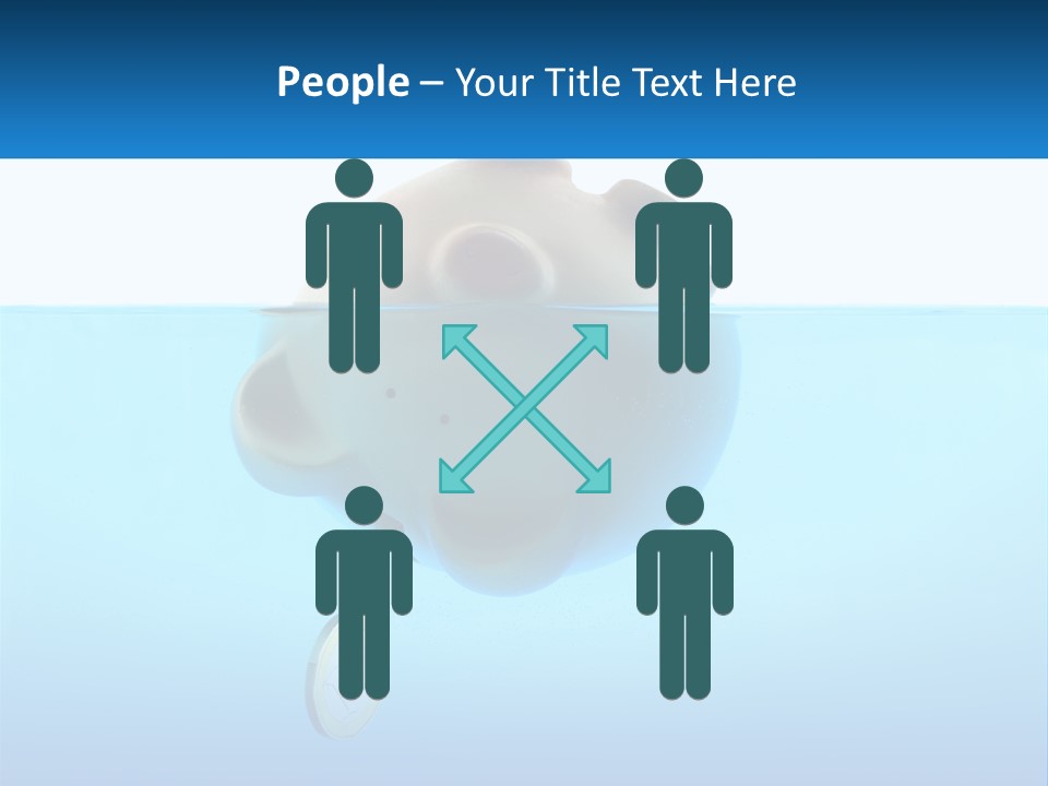 Piggy Bank Sinks In Water PowerPoint Template