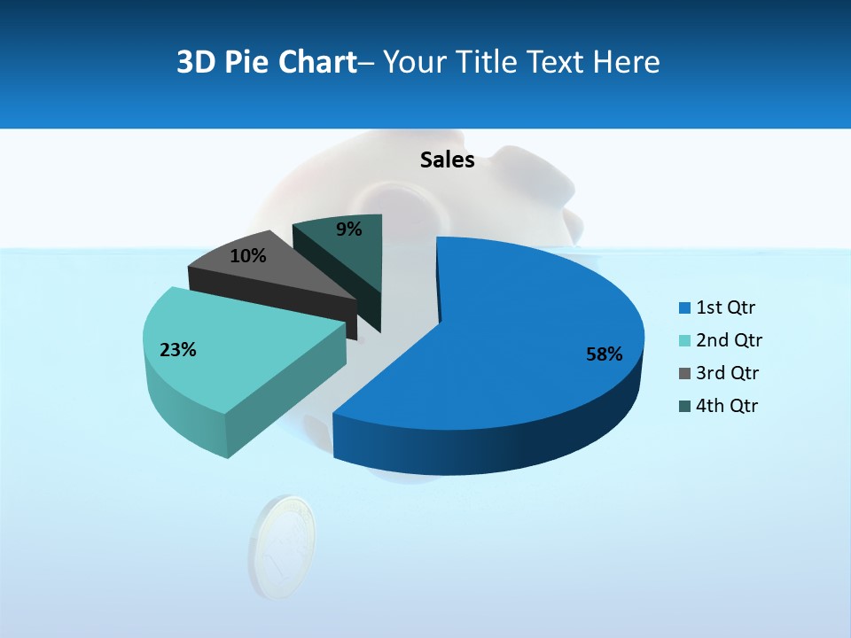 Piggy Bank Sinks In Water PowerPoint Template