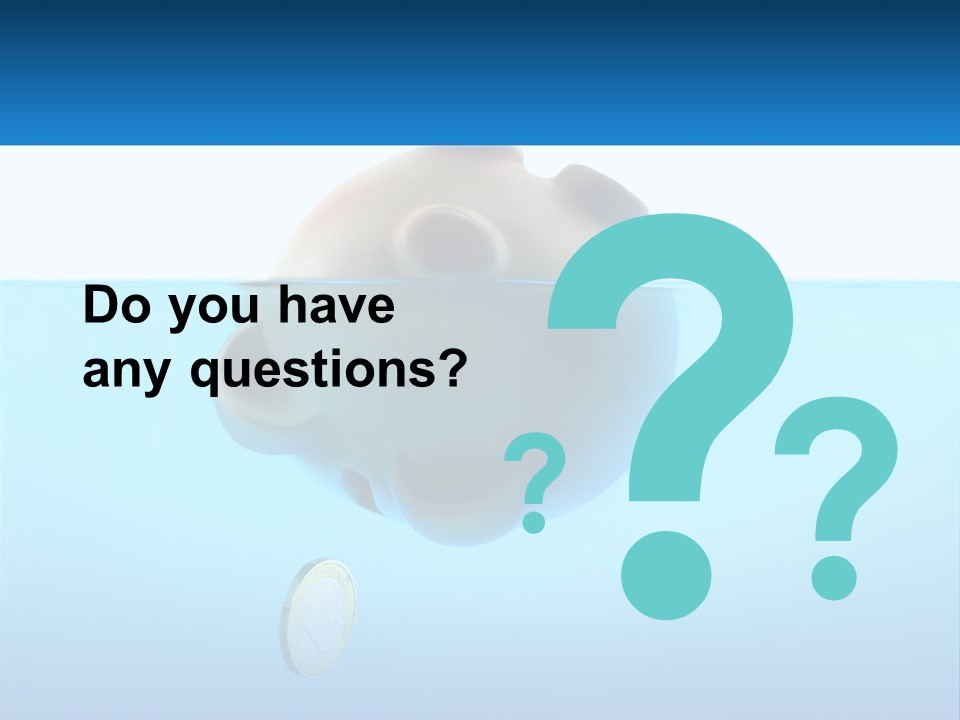 Piggy Bank Sinks In Water PowerPoint Template