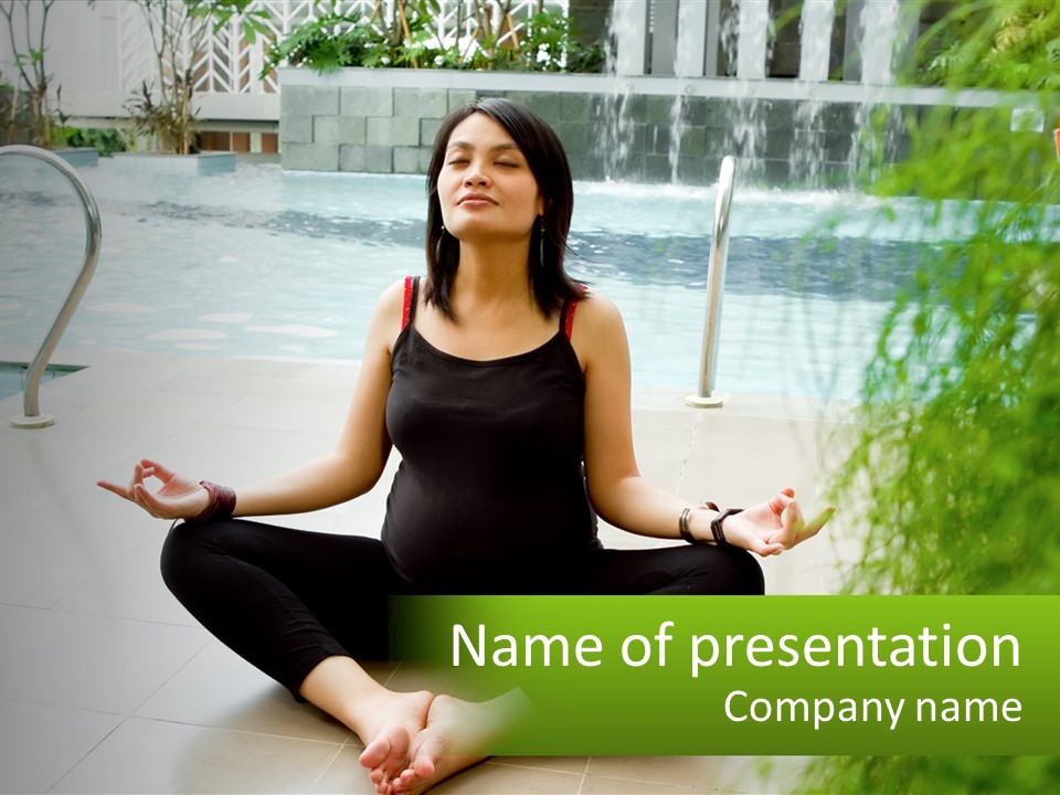 Woman Meditating PowerPoint Template