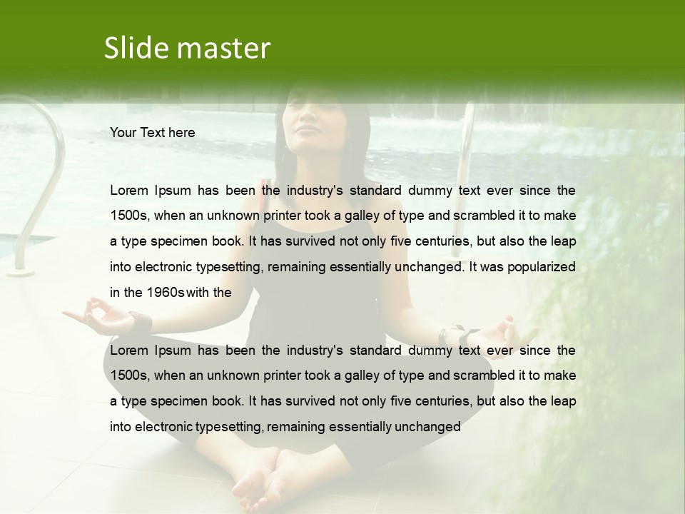 Woman Meditating PowerPoint Template